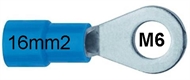 Ring terminal insulated 16 mm2 M6 blue
