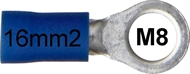 Stopica okasta izolirana 16 mm2 M8 plava