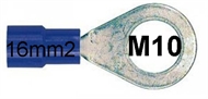 Ringkabelschuh isoliert 16 mm2 M10 blau