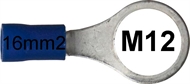 Ringkabelschuh isoliert 16 mm2 M12 blau
