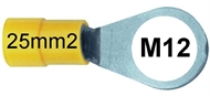 Ringkabelschuh isoliert 25 mm2 M12 gelb