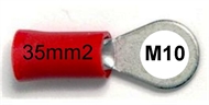 Ringkabelschuh isoliert  35 mm2 M10 rot
