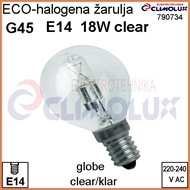ECO-halogen Lampe tropfenform E14 18W G45 klar