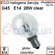 ECO-halogen bulb globe E14 28W G45 clear