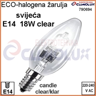 ECO-halogen lampe kerzenform E14 18W B35 klar