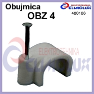 Plastic Clamp OBZ with nail  4 gray