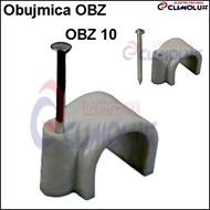 Plastic Cable Clamp with nail OBZ 10 gray