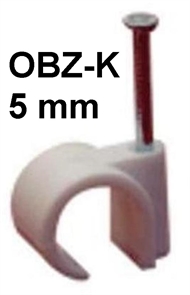 Plastic Clamp OBZ-K with nail  5 white