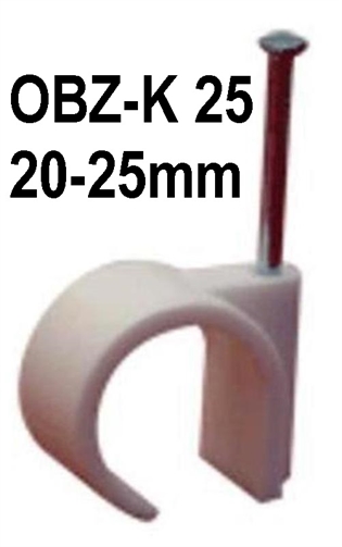 Obujmica OBZ-K sa čavlom 25 bijela