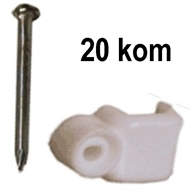 Obujmica OBZ-P sa čavlom  2,5x4,5 bijela (20kom)