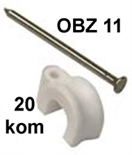 Obujmica OBZ sa čavlom 11 bijela (20kom)