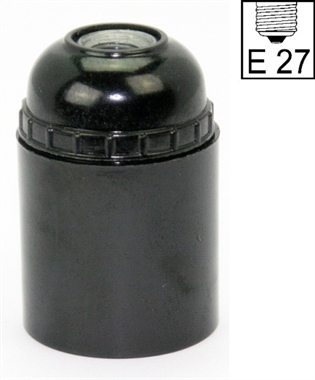 Grlo E27 ,viseće, bakelitno, vijčano, crno