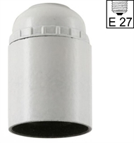Socket E27 ,bakelite, screw contact, white