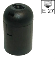 Socket E27 ,bakelite, black