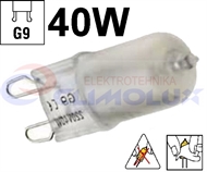 Halogen bulb JCDR - G9 40W ,capsluar ,matted