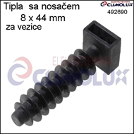 Tipla sa nosačem 8x44mm za kabelske vezice, crna