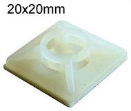 Samoljepljivo podnožje LJ4 20x20mm za kabelske vezice, bijela