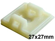 Samoljepljivo podnožje LJ2 27x27mm za kabelske vezice, bijela
