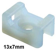 Vijčano podnožje VJ2 13x7mm za kabelske vezice, bijela