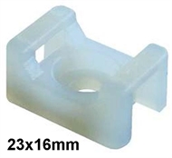 Vijčano podnožje VJ2 23x16mm za kabelske vezice, bijela