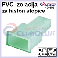 Insulating sleeve for Flat terminal male 4,8mm and female 6,3mm connector