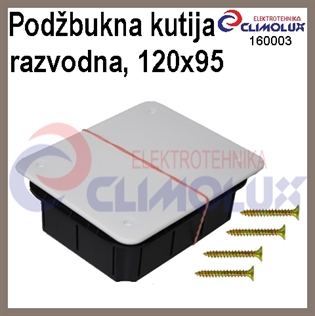 Instalacijska razvodna kutija 120x95 sa poklopcem, podžbukna