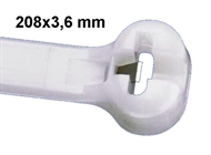 Cable tie with metal tongue 208 x 3,6 white