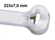 Cable tie with metal tongue 223 x 7,0 white