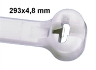 Cable tie with metal tongue 293 x 4,8 white