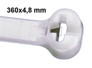 Cable tie with metal tongue 360 x 4,8 white