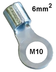 Quetsch-Ringkabelschuh unisoliert   6 mm2 M10