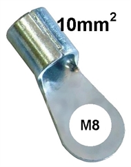 Quetsch-Ringkabelschuh unisoliert  10 mm2 M 8