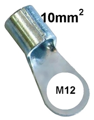 Quetsch-Ringkabelschuh unisoliert  10 mm2 M12