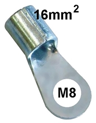 Quetsch-Ringkabelschuh unisoliert  16 mm2 M 8
