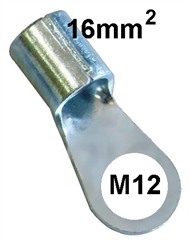 Quetsch-Ringkabelschuh unisoliert  16 mm2 M12