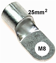 Quetsch-Ringkabelschuh unisoliert  25 mm2 M 8