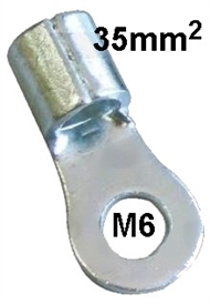 Quetsch-Ringkabelschuh unisoliert  35 mm2 M 6