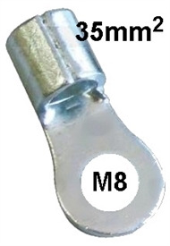 Quetsch-Ringkabelschuh unisoliert  35 mm2 M 8