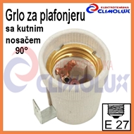 Socket ceramic lampholder E27 , fixing bracket U90E