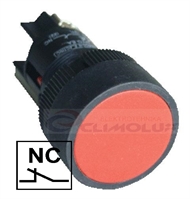 Sklopka PVC 22mm ,NC ,crvena