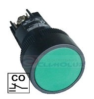 Sklopka PVC 22mm ,CO ,zelena