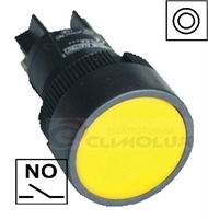 Tipkalo PVC 22mm ,NO ,žuto