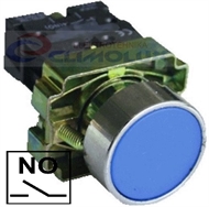 Pushbutton TP22 NOx1, simple, on metal base, blue