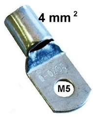 Rohr-Kerb-Kabelschuh, blank   4 mm2 M 5