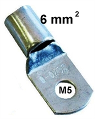 Rohr-Kerb-Kabelschuh, blank   6 mm2 M 5