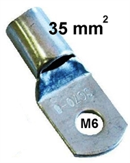 Rohr-Kerb-Kabelschuh, blank  35 mm2 M 6