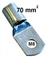 Rohr-Kerb-Kabelschuh, blank  70 mm2 M 8