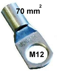 Rohr-Kerb-Kabelschuh, blank  70 mm2 M12
