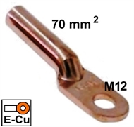 Non-insulated Long ring-tube terminal, e-copper  70 mm2 M12
