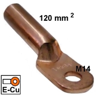 Non-insulated Long ring-tube terminal, e-copper 120 mm2 M14